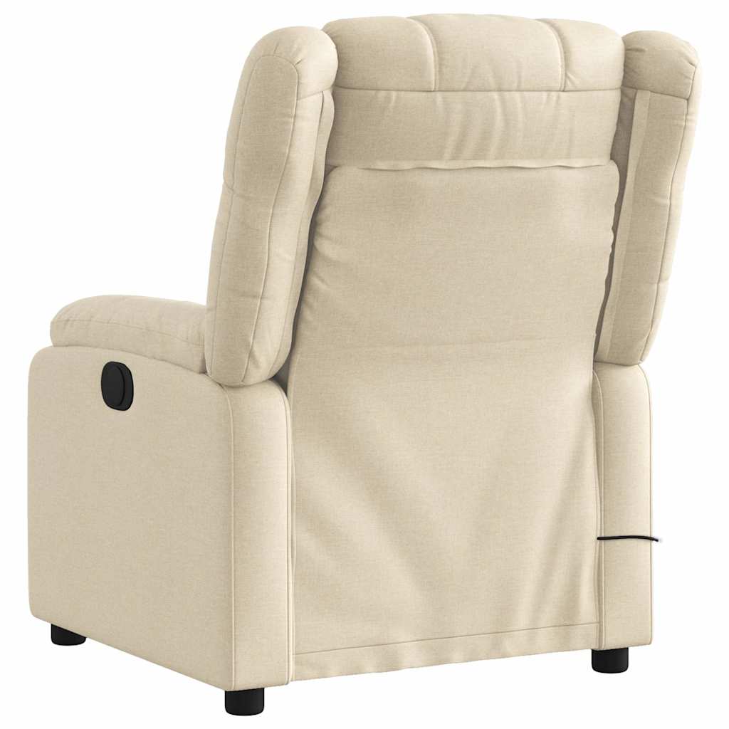 Massage Relax Chair Cream Colored Fabric