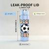 1PC Soccer Vibes Text Art Pattern 750ml Color Plastic Sports Water Bottle Leakproof Flip Straw Lid Suitable for Sports Office Home Use