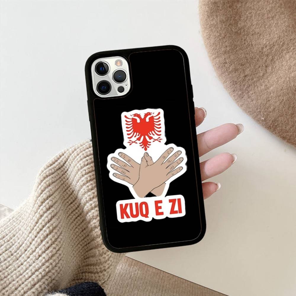 

Albanian Flag Map Phone Case For IPhone 17 16 15 14 13 Plus 12 11 Pro Max PC+TPU Cases Back Cover iPhone 14