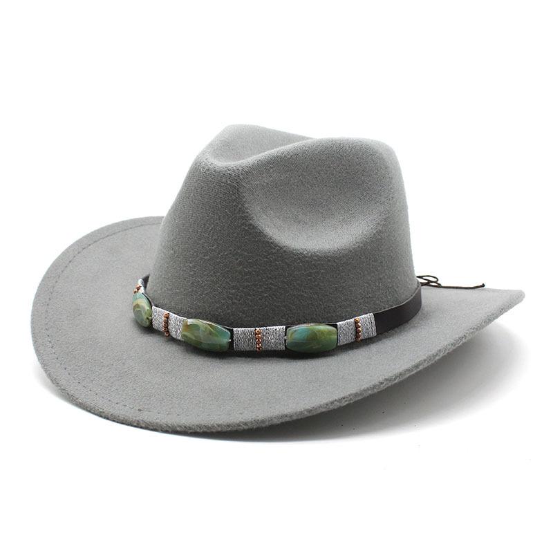 Wind Minority Style Accessories Woolen Western Cowboy Top Hat Men'S And Women'S Couple Hat