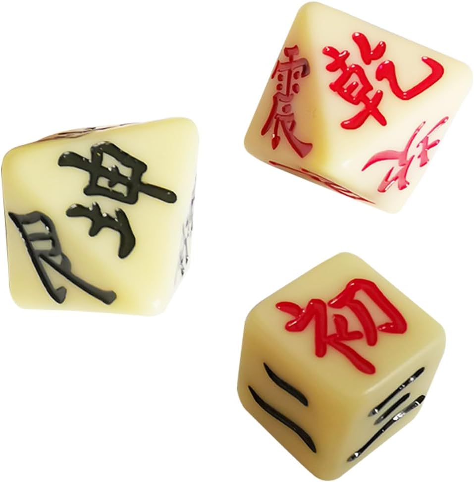 Tbdbnr Octahedral I chIng Feng shuI dIvInatIon dIce Portable 1.8 Cm 3 Pack