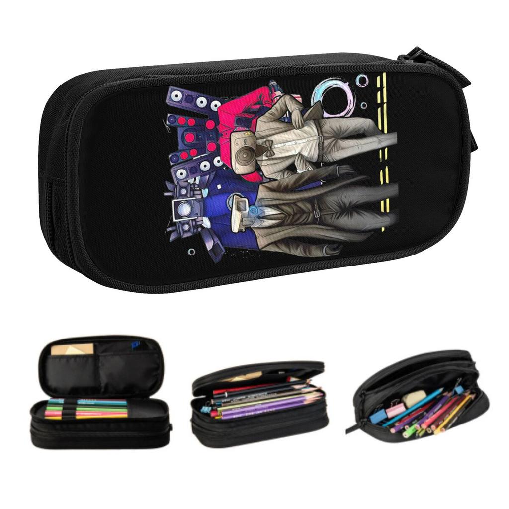 Estuche Personalizado para Lápices Caliente Juego Titán Speakerman Baño Skibidi Lindo para Niños Niñas Bolsa de Lápices de Gran Capacidad Estacionería para Estudiantes