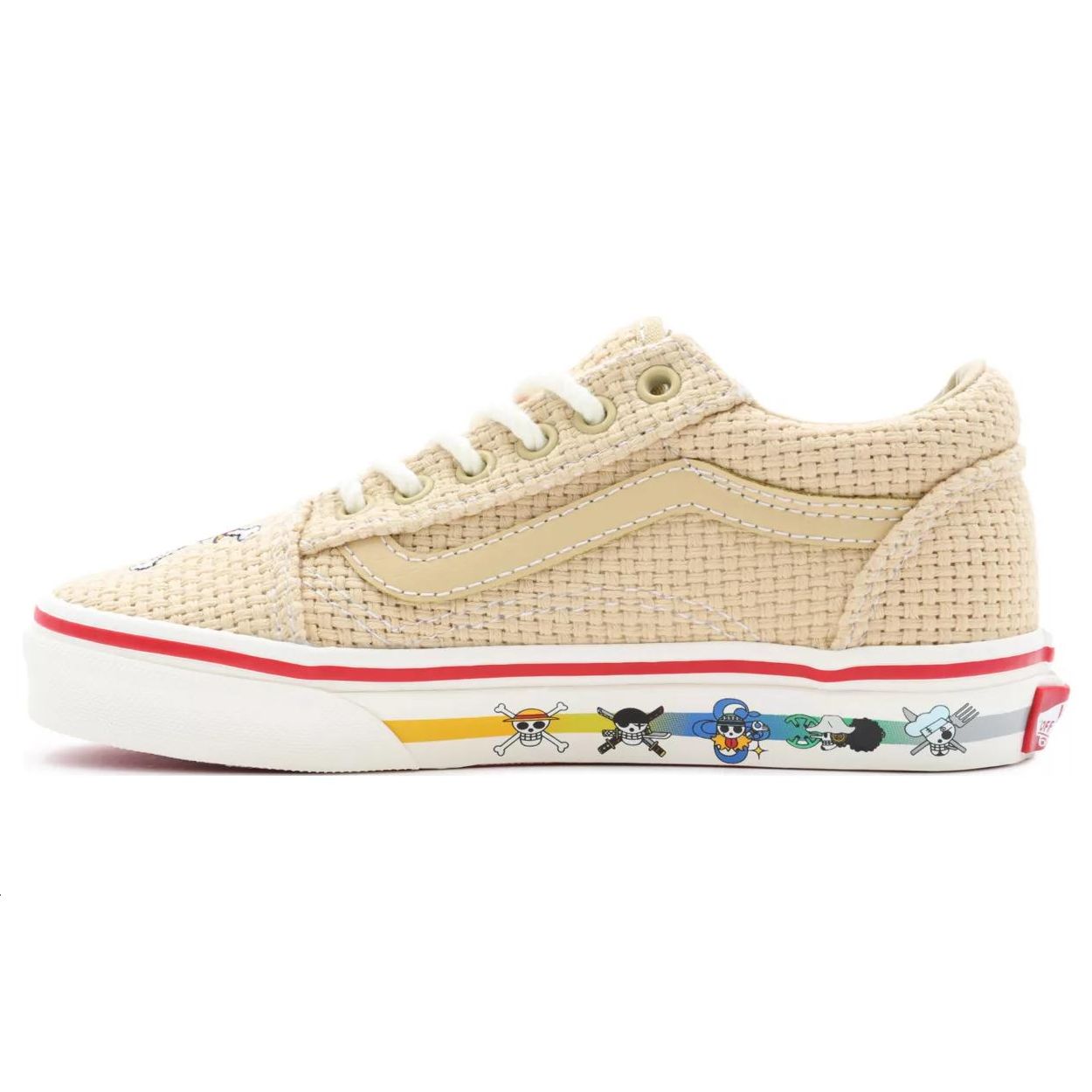 

Vans One Piece X Old Skool Series Comfortable Versatile Low Top Canvas Shoes Kids sneakers Light-Brown VN0005WVBMB 32.5