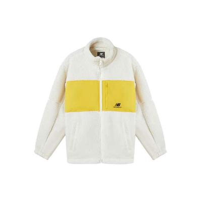 New Balance Velvet Jackets Unisex Yellow White Multicolor Stand Collar Moderate MDA35013-CRE