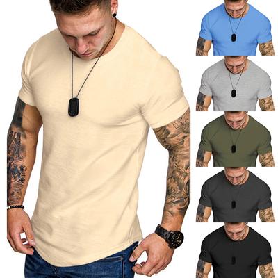 New Men's Summer T-shirt Thin Sports Casual Round Neck Slim Short-sleeved T-shirt Top