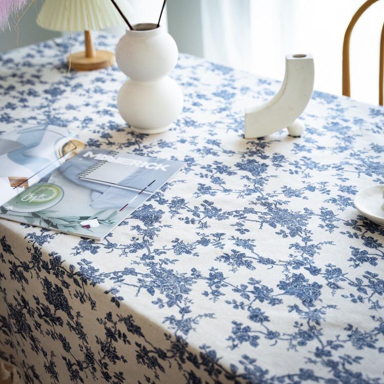 Vintage Rectangle Tablecloth Party Tabletop Decor Wedding Table Cloth Washable Farmhouse Home Luxury Picnic Table Decoration