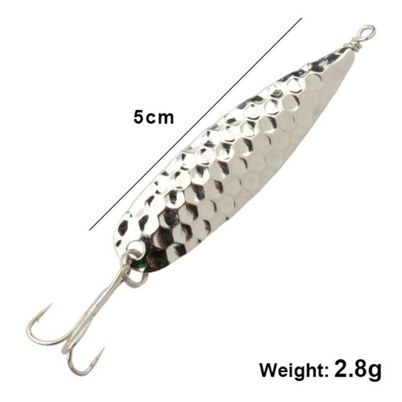 

1шт/5шт/10шт FTK 0,084 унції/2,4 г, 0,098 унції/2,8 г, 0,158 унції/4,5 г Ложка для риби з гачком Наживка для щуки Бас Спіннер Наживка Гачок 5cm/2.8g-1pcs