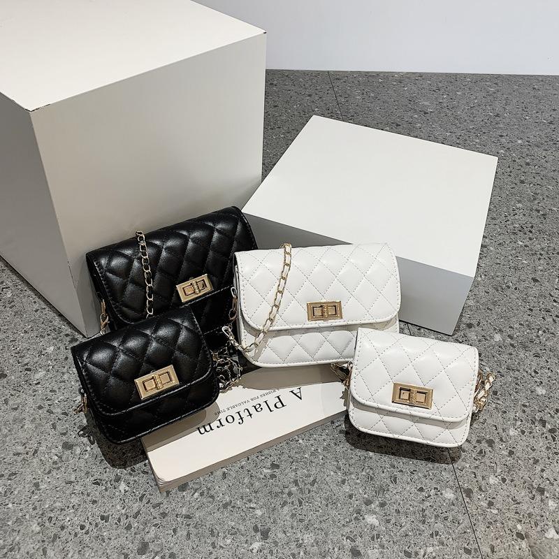 Rhombus Solid Color Chain Small Square Bag Summer New Trend Fashion Shoulder Bag Simple Foreign Messenger Women's Bag