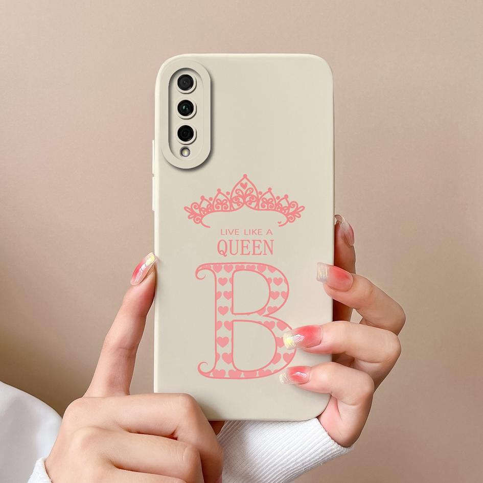 Pour Huawei Y5P Y6P Y6S Y7P Y7A P Smart 2021 Z coque arrière luxe couronne lettres mat liquide souple Silicone antichoc protection pour Huawei pare-chocs