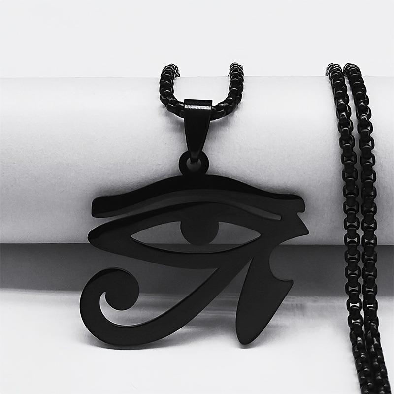 Eye Of Horus Punk Hip Hop Stainless Steel Pendant Necklace Fashion Jewelry