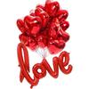 407pcs large red Love Letter balloon set 18 inch heart-shaped balloon rose petals Valentine's Day party anniversary decoration