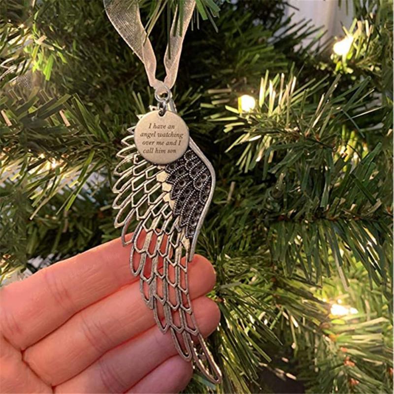 Angel Mom Memorial Ornament Christmas Tree Hanging Pendants  Pendants For Remembrance Lost Loved Ones Keepsake Gift Jewelry