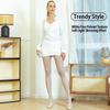 2025 Trendy Black Striped Split-Leg Anti-Snag Tights for Women