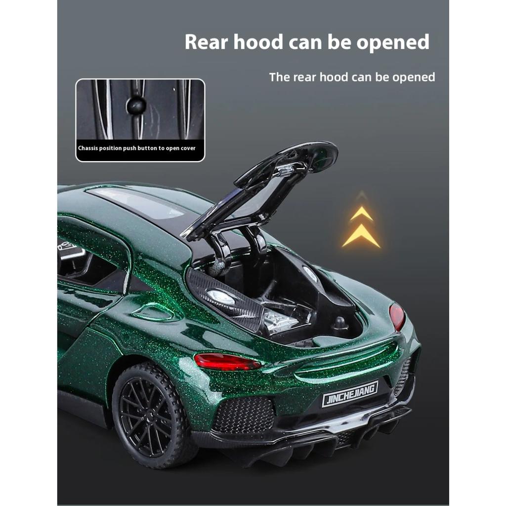 1/32 Ölçek Koenigsegg Gemini Gt Alaşım Süper Araba Model Model Simülasyon Araç Modeli Ses ve Işık Koleksiyonu Çocuk Oyuncak Hediyeleri