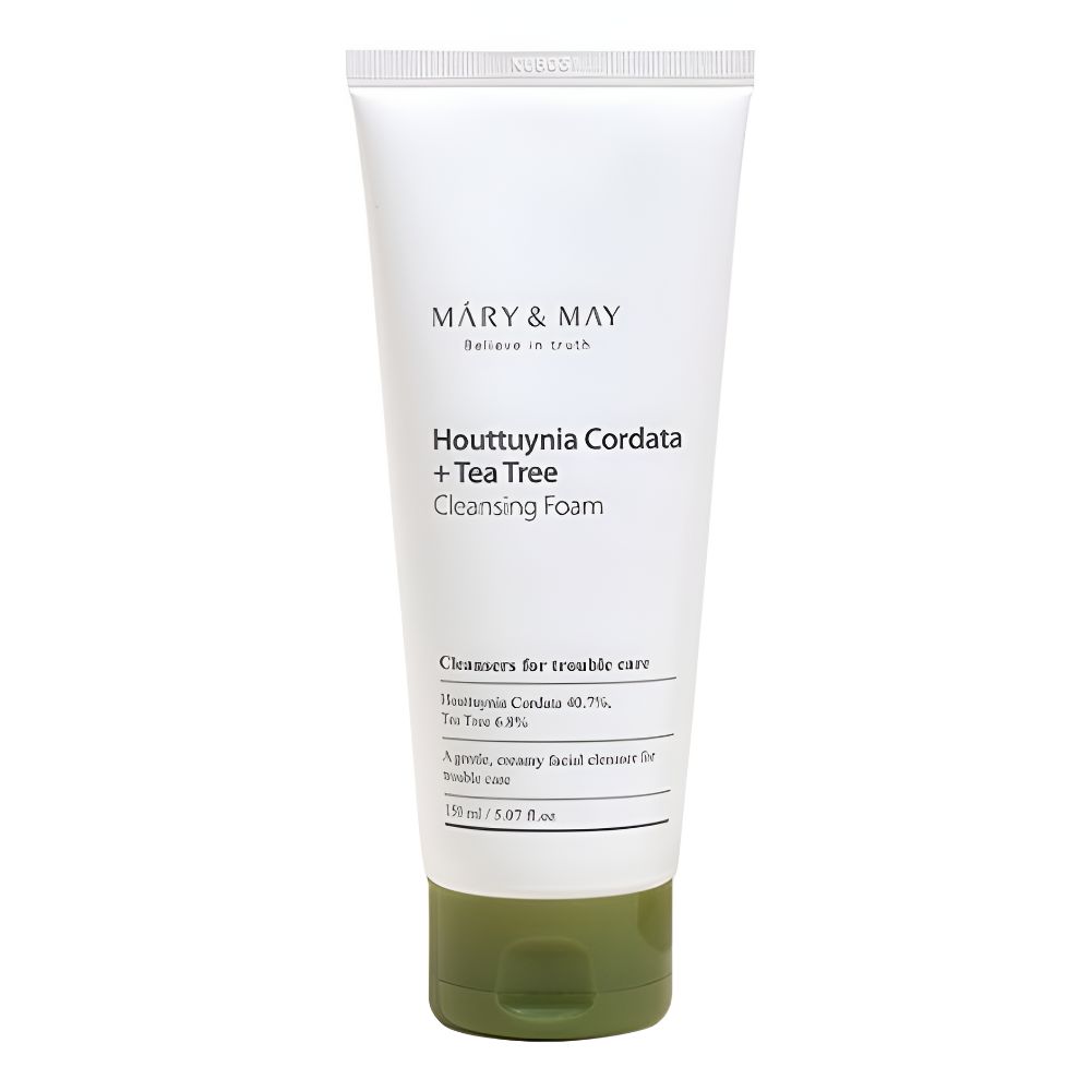 Mary & May Houttuynia Cordata Tea Tree Pore Cleansing Foam Deep Pore Face Wash 150ml