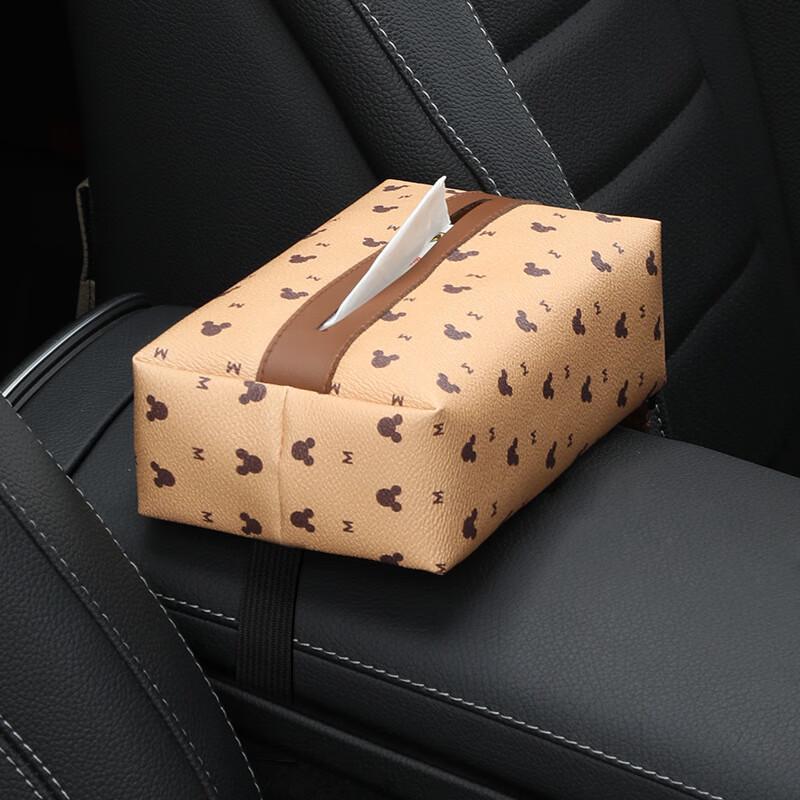 OLOMMKEEP Hanging Leather Car Tissue Box Holder
