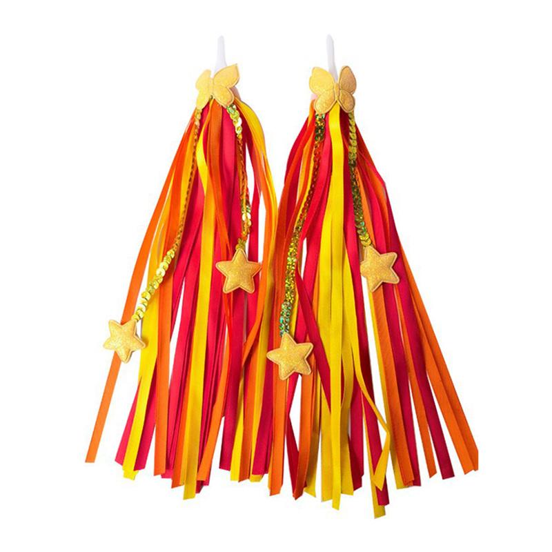 Kids Bike Handlebar Streamers Kids Scooter Handlebar Ribbons Streamers Handle Flowing Colorful Tassel Accessory For Kids Bicycle