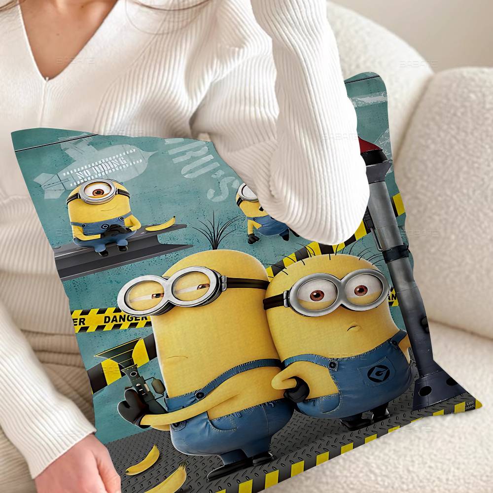 Cartoon L-Lovely Cute M-Minions Pillow Cover Sofa Cushion Cover Home Room Decoration Children Gift