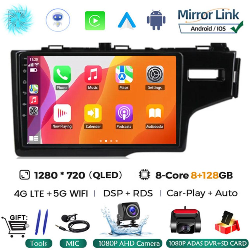9'' Android 14 Car Radio for Honda Fit Jazz 2013 2014 2016 2018 GPS Navigation Stereo Multimedia Video Player Screen Head Unit