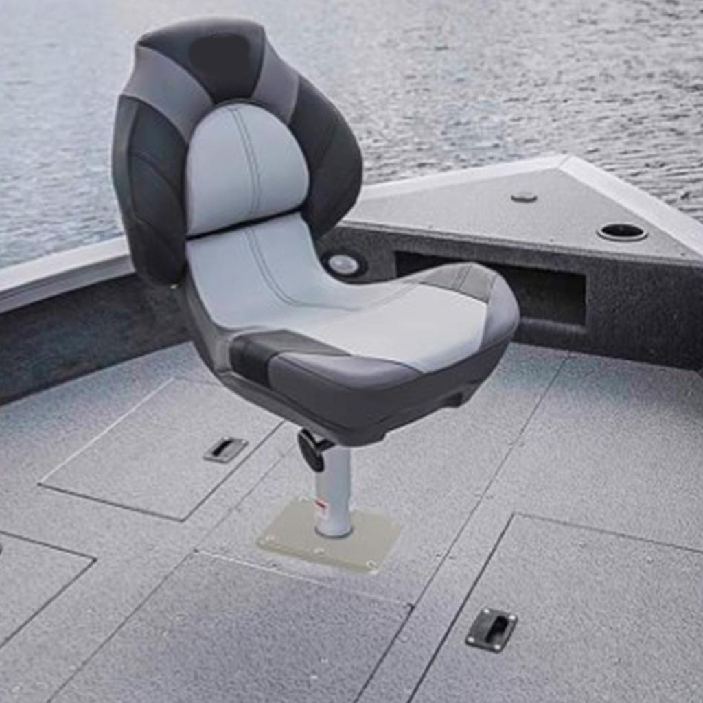 Aluminum Alloy Boat Seat Base, High Strength and Lightweight, with 3/4 Inch Pin Post Sockets, Fits Most Boat Seats, Gray