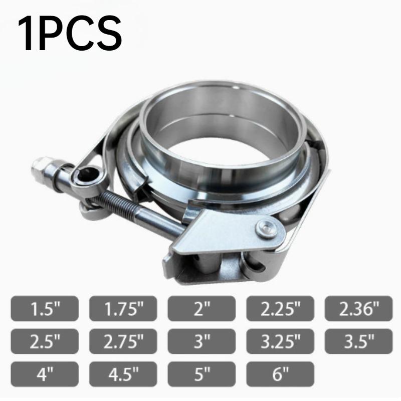 Stainless Steel Quick Release V Band Clamp with Male Female Exhaust Flange Car Turbo exhaust Pipe v band clamp Muffler pipe Kits 1.5inch 38mm