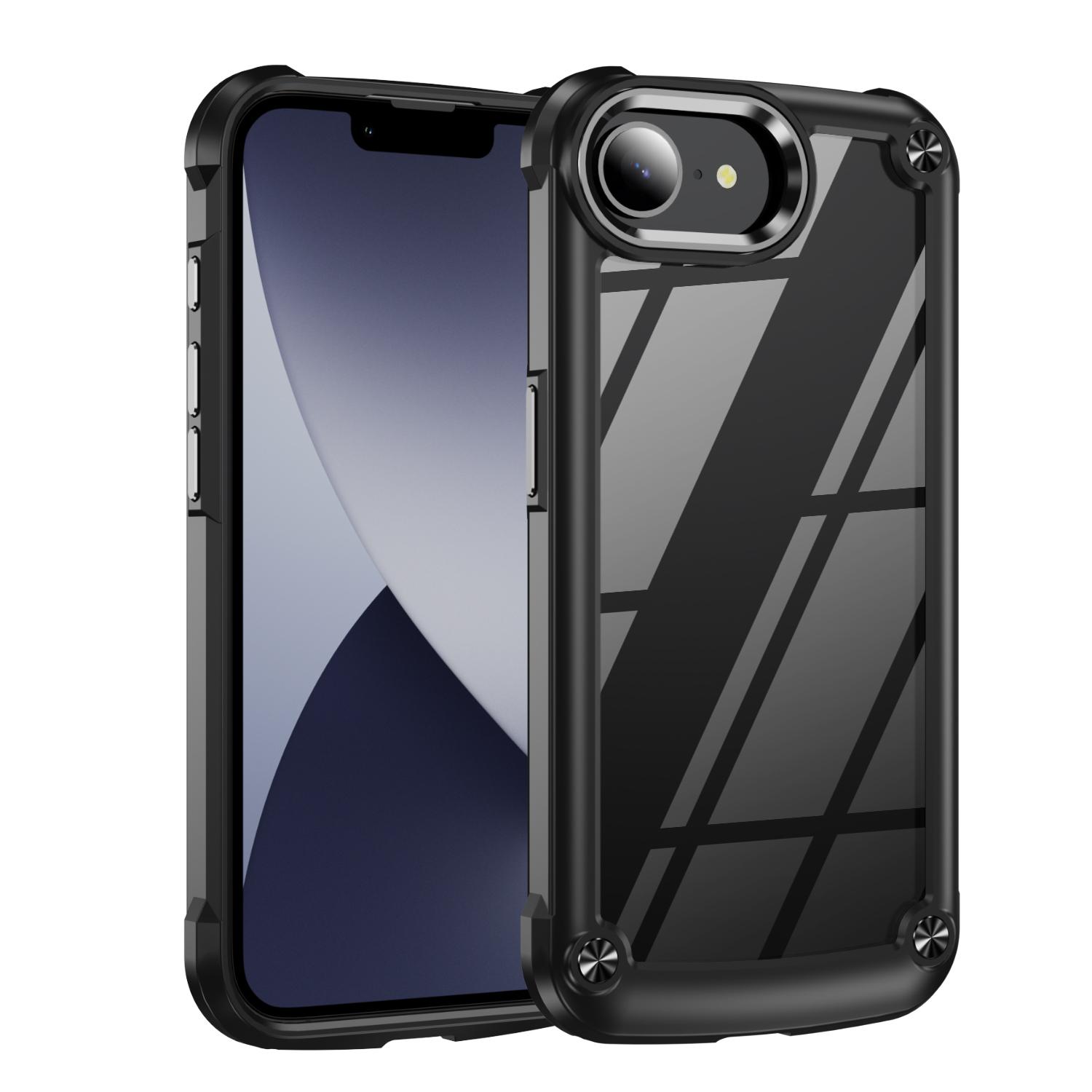 

Роскошный прочный ударопрочный чехол для iPhone 16 15 14 13 12 11 Pro Max 16 Plus 16e силиконовый бампер прозрачный жесткий чехол iPhone 16e чёрный