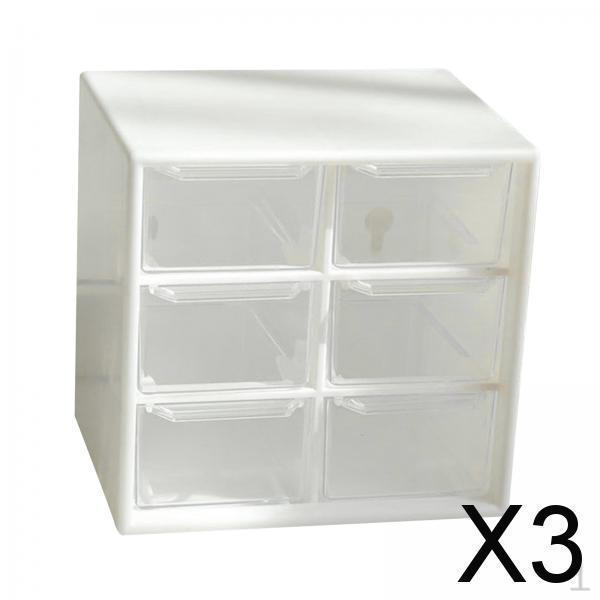 

3-секционный органайзер для ящиков, для макияжа, дома, для нижнего белья, для мелочей, разделитель, белый