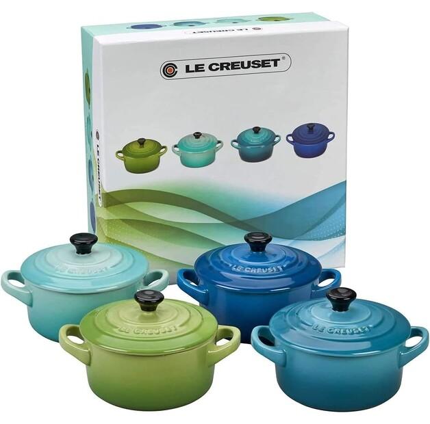 Le Creuset Mini-Cocotte Pot Set, Sea Breeze, 4 Pieces (79212105139100)
