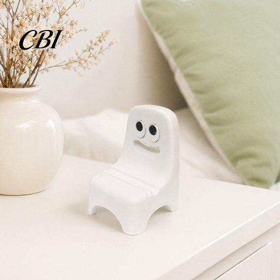 Anti-slip Phone Stand 3D Printed Holder, Ghost Chair Shape Compact Stand, Kitchen Holder Portable Anti-Slip Decorative for Home Office Travel