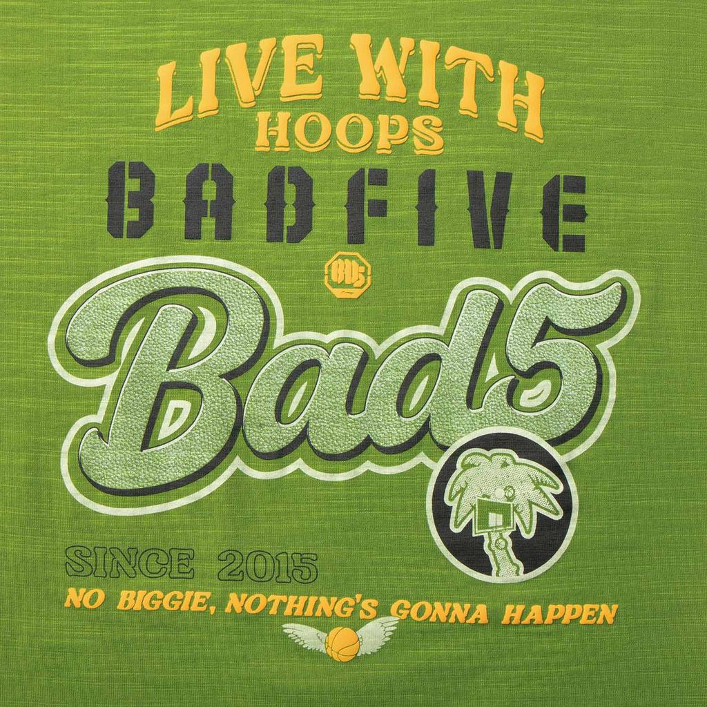 Li-Ning Basketball Series Printed Letter Round Neck Breathable Versatile Loose Short Sleeve T-Shirt Men Tops Light-Green AHSV217-3