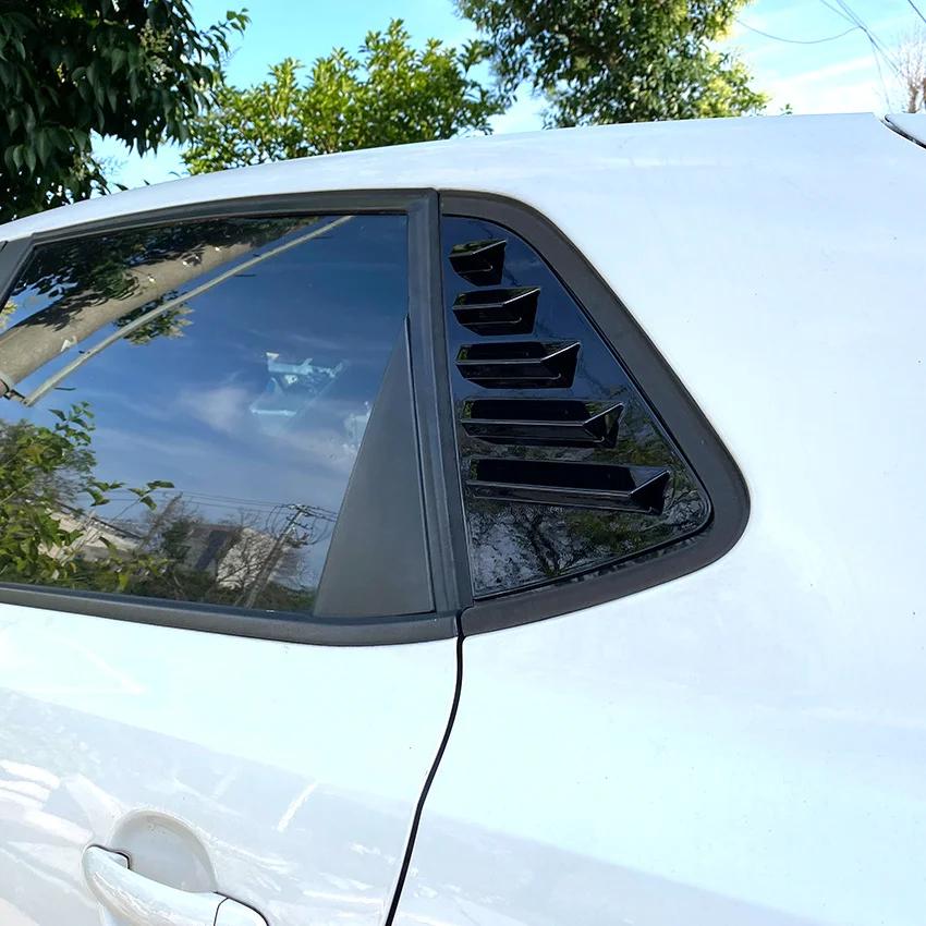 Glossy Black/Carbon Look Car Rear Window Shutter Cover Trim For Volkswagen VW Polo MK5 6R 6C 2011-2018 For VW Mk6 Polo 2018-