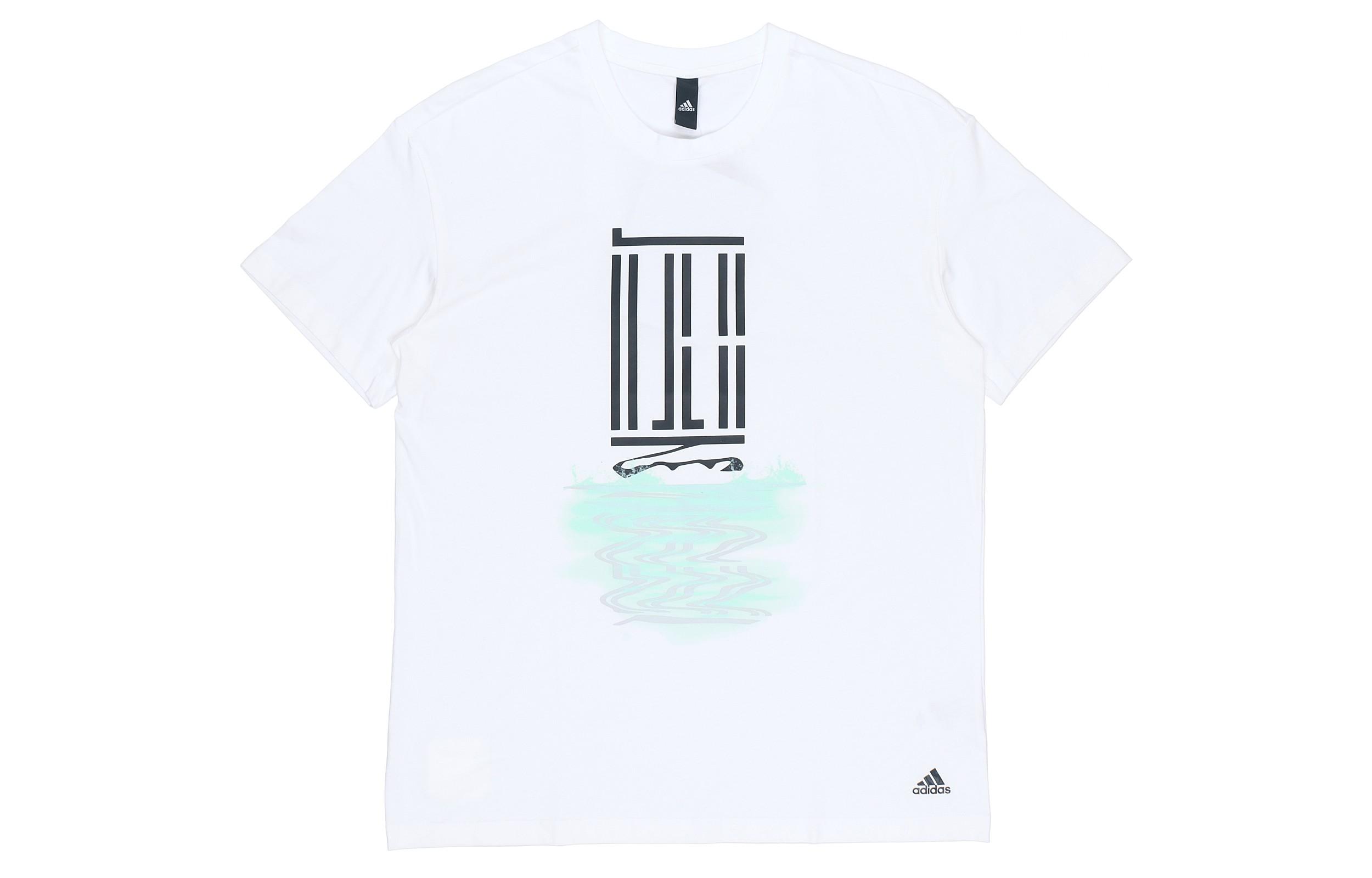

Adidas T Shirts Men s White Crew Neck Moderate Straight Fit GP0868 XXL