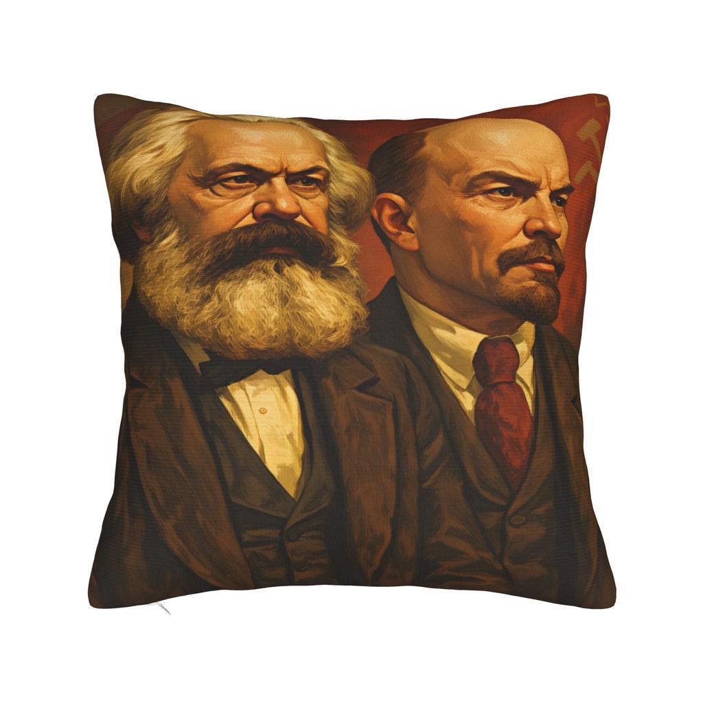 Pillow Cover Karl Marx Engels And Lenin Fashion Pillow Case For Office Car Home Decor Pillowcases