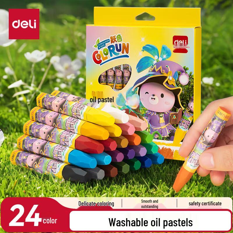 Deli 24-Color Smooth Oil Pastels Set