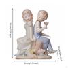Boy and Girl Figurine Glazed Ceramic Vintage-Inspired for Couples