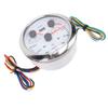 Tbest 85mm GPS Speedometer with and Fuel Level for and Trucks Silver Odometer, Voltmeter, Gauge, 120km/h, 7-Color Backlight, RVs, Yachts, (White Dial,