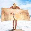White Crane Print Beach Towel,Extra Large Pool Swim Travel Soft Towels Blanket Bulk Camping Cruise Lounge Chair Cover Gift