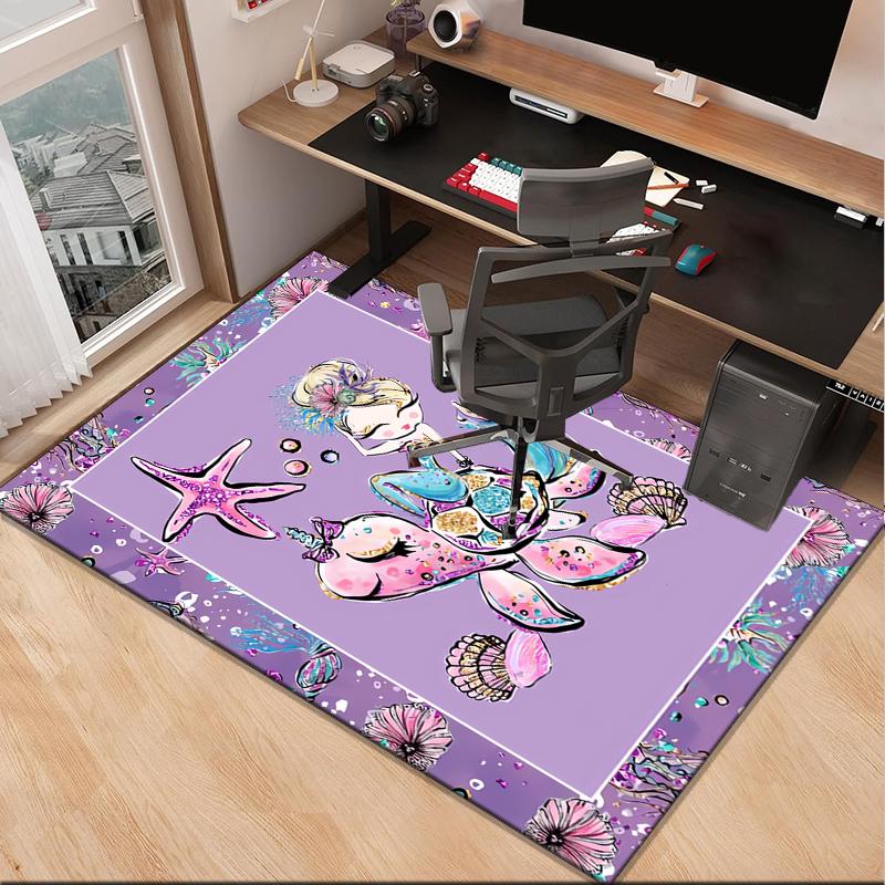 Dancing Ballerina In Pink Office Rug Chair Mat, Entryway Carpet, Suitable for Front Door, Bedroom, Living Room, Desk, Holiday Gift