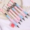 Rhinestone Art Pen with Wax Ergonomic Design Automatic Refillable Nail Pen DIY Craft Fine Tip Manicure Pen