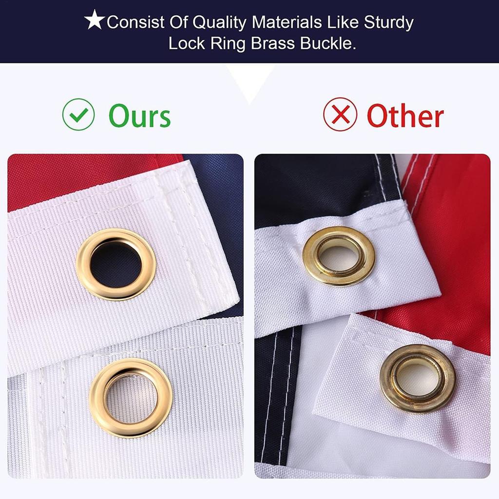 Classroom Flags National Polyester Flag Embroidered Stars Fade Resistant Brass Grommets Decorations For Christmas Holiday Garden