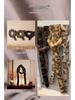 Narrow Korean-Style Women's Winter Leopard Snood: Fluffy Rex Rabbit Fur Imitation Scarf