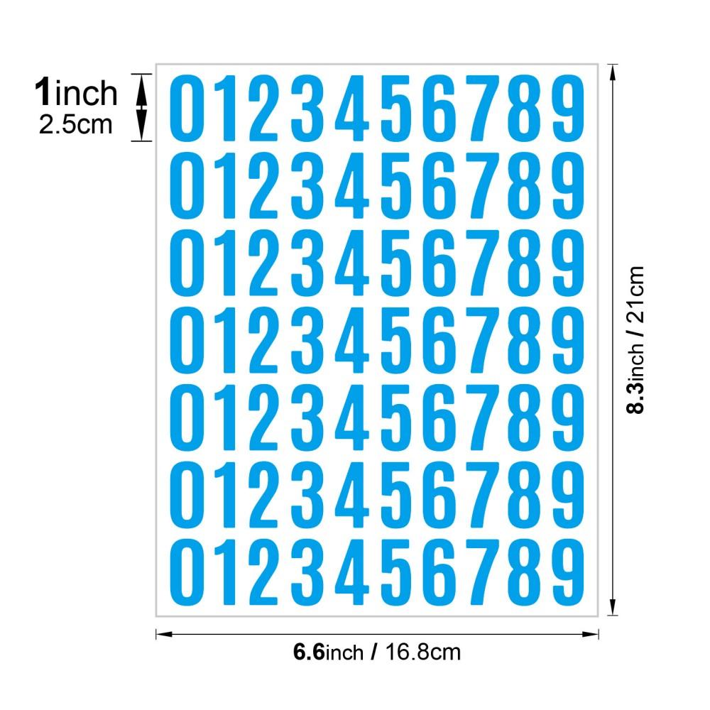 5Pcsset 1 Inch Functional Planner Stickers Vinyl Waterproof Black White Colorful Number Sticker For Cup Laptop Price Tag