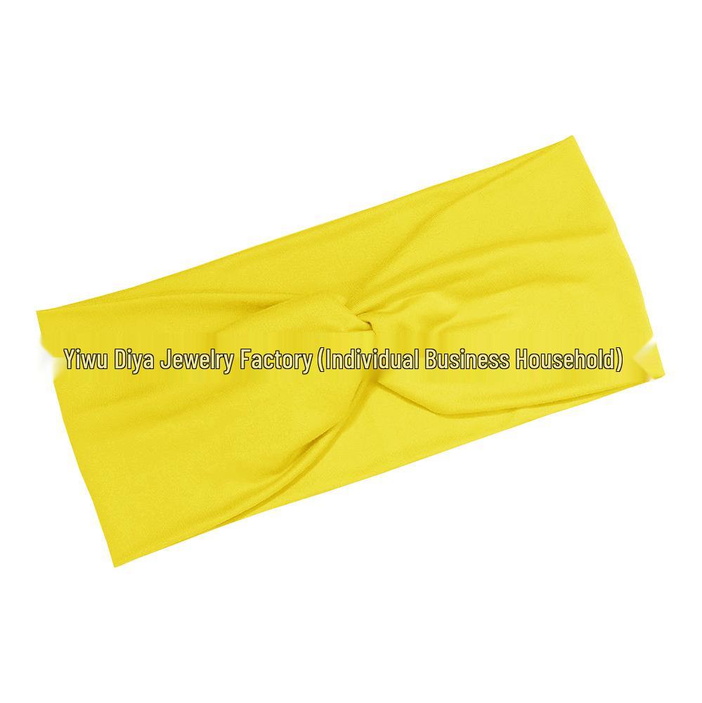 Europäisches & Amerikanisches Hochelastisches Yoga Sport Stirnband - Breit, Bonbonfarben, Schweißabsorbierend für Laufen & Radfahren