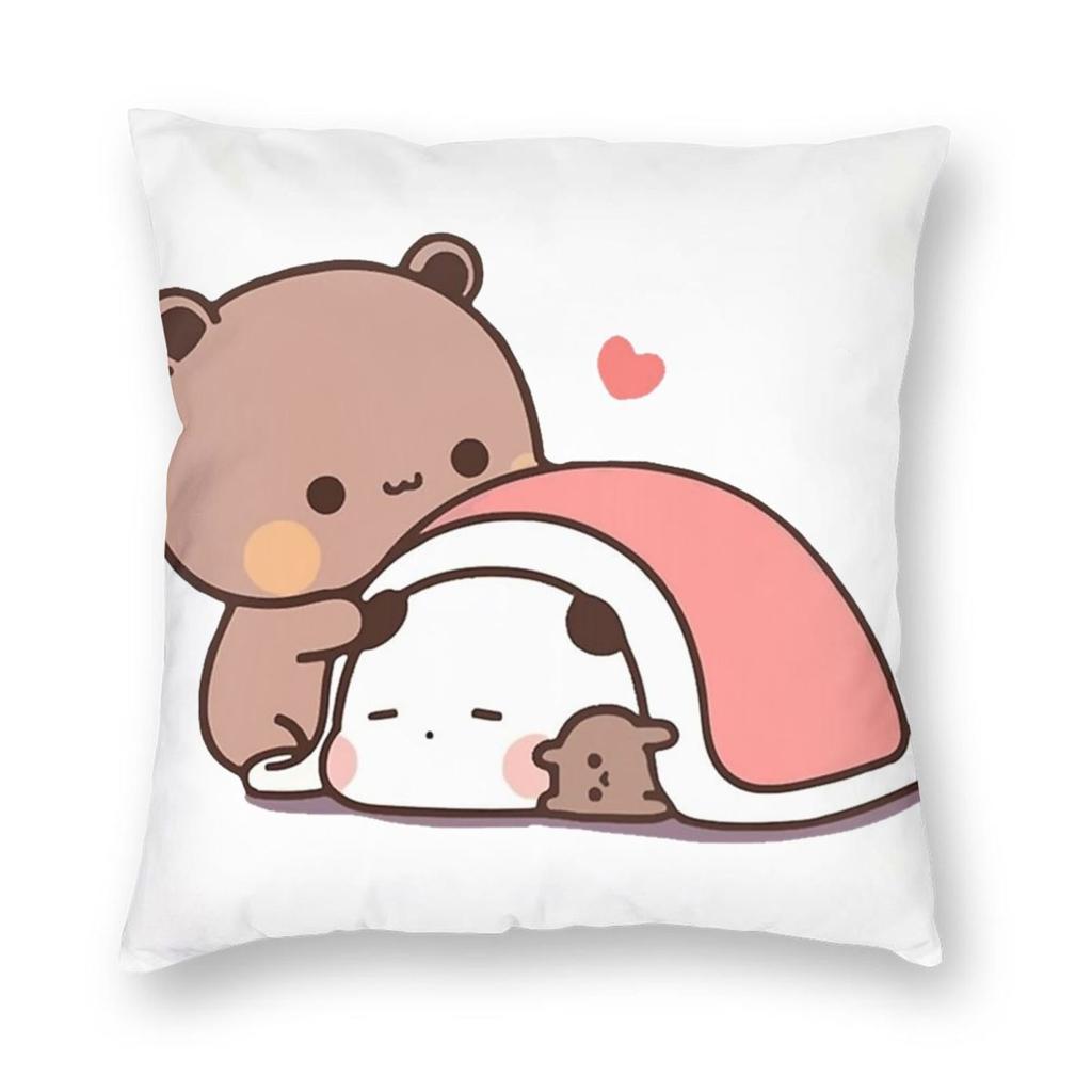 Bubu Dudu Xmas Christmas Pillowcase Printed Fabric Cushion Cover Decor Throw Pillow Case Cover Car Zippered 18''