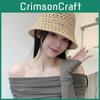 Straw Hat Women Summer Sun Protection Breathable Floppy Hat For Outdoor Vacation