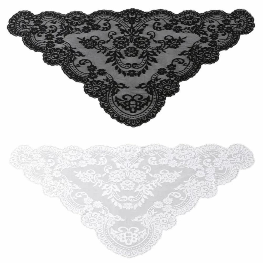 Vintage Head Covering Scarf Shawl Elegant Wedding Headscarf Embroidered Flower Scarf Party