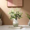 5 Pcs 138 Inch Faux Olive Branches with White Buds for Home Decor Wedding Floral Arrangements and Centerpieces