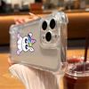 Unicorn with Rainbow Pee Cartoon Phone Case Clear For iPhone 17 16 14 15 11 12 13 Pro Max 16E 15 16 Plus 17 Air Shockproof Cover
