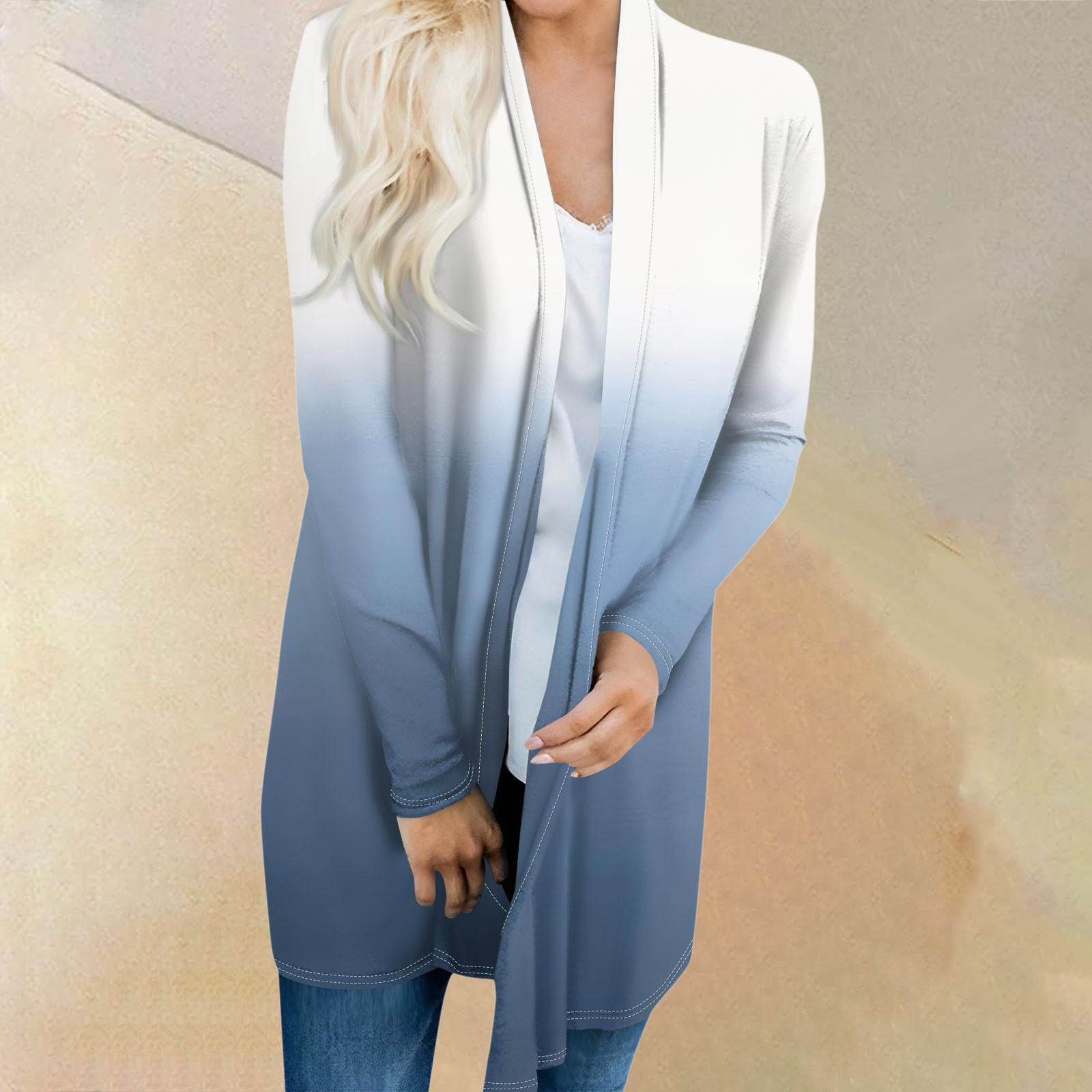 

Женский осенний модный пальто большого размера, кардиган с длинными рукавами и принтом, легкая куртка