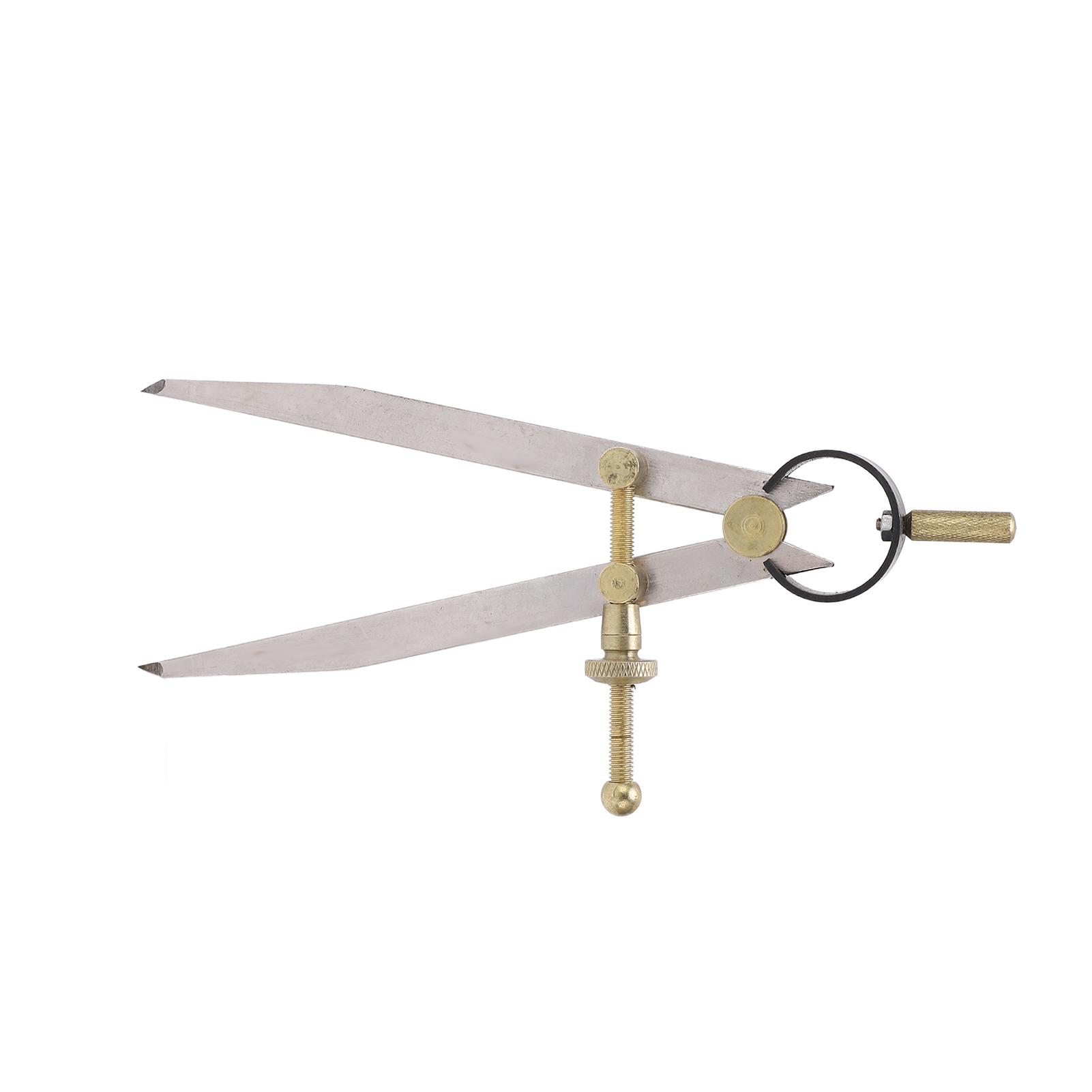 Wing Divider High Accuracy Rust Resistant Gold Adjustable Lockable Leather Divider Gauge for DIY Leather Crafts 175mm